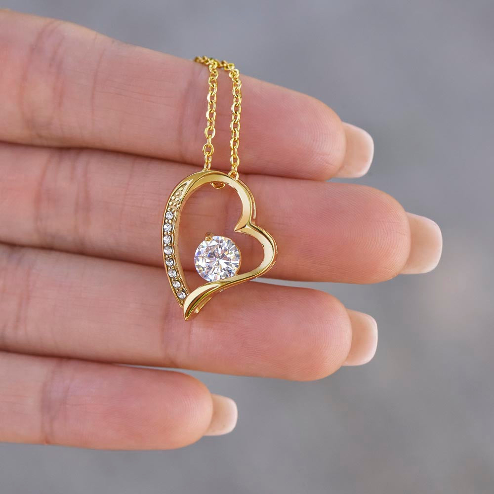 Wife Keepsake LED Lighted Acrylic Plaque Forever Love Heart Pendant Necklace