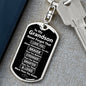Grandson, Braver-Stronger-Smarter-Loved, DogTag Key Chain, Holiday