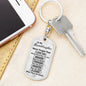 Granddaughter, Braver-Stronger-Smarter-Loved, DogTag Keychain, Holiday
