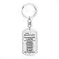 Granddaughter, Braver-Stronger-Smarter-Loved, DogTag Keychain, Holiday