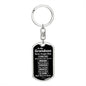 Grandson, Braver-Stronger-Smarter-Loved, DogTag Key Chain, Holiday