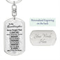 Granddaughter, Braver-Stronger-Smarter-Loved, DogTag Keychain, Holiday