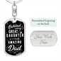 Amazing Dad, Dog Tag Key Chain, Holiday