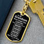 Grandson, Braver-Stronger-Smarter-Loved, DogTag Key Chain, Holiday
