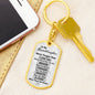 Granddaughter, Braver-Stronger-Smarter-Loved, DogTag Keychain, Holiday