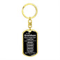 Grandson, Braver-Stronger-Smarter-Loved, DogTag Key Chain, Holiday