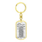 Granddaughter, Braver-Stronger-Smarter-Loved, DogTag Keychain, Holiday