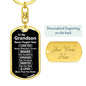 Grandson, Braver-Stronger-Smarter-Loved, DogTag Key Chain, Holiday