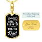 Amazing Dad, Dog Tag Key Chain, Holiday