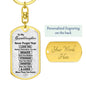 Granddaughter, Braver-Stronger-Smarter-Loved, DogTag Keychain, Holiday