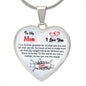 Mom, To Me You Are The World, Personalized Heart Pendent Necklace, Holiday