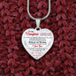 Daughter, Loving You & Breathing, Heart Pendent Necklace, Holiday