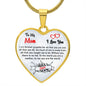 Mom, To Me You Are The World, Personalized Heart Pendent Necklace, Holiday