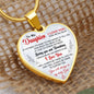 Daughter, Loving You & Breathing, Heart Pendent Necklace, Holiday