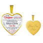 Daughter, Loving You & Breathing, Heart Pendent Necklace, Holiday
