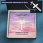 To My Granddaughter Communion Cross Necklace