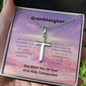 To My Granddaughter Communion Cross Necklace