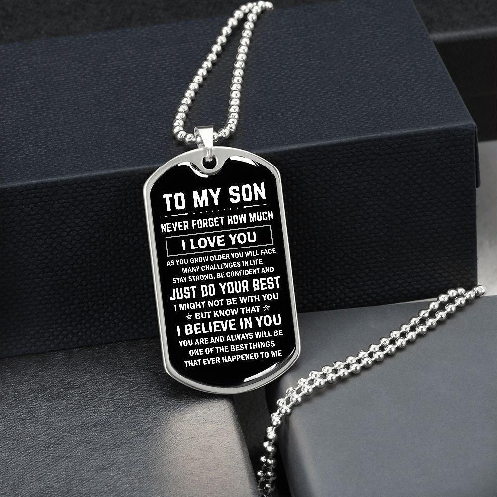 Son, As You Grow Older, Dog Tag Necklace, Holiday
