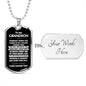 Grandson, Someday When The Pages Of My Life End, Personalized Dog Tag Necklace, Birthday, Holiday