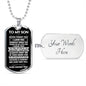 Son, Someday When The Pages Of My Life End, Dog Tag Necklace, Holiday