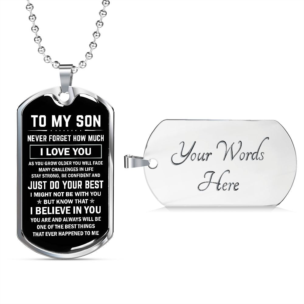 Son, As You Grow Older, Dog Tag Necklace, Holiday