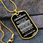 Grandson, Someday When The Pages Of My Life End, Personalized Dog Tag Necklace, Birthday, Holiday