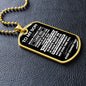 Son, Someday When The Pages Of My Life End, Dog Tag Necklace, Holiday