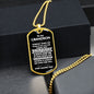 Grandson, Someday When The Pages Of My Life End, Personalized Dog Tag Necklace, Birthday, Holiday