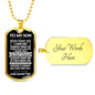 Son, Someday When The Pages Of My Life End, Dog Tag Necklace, Holiday