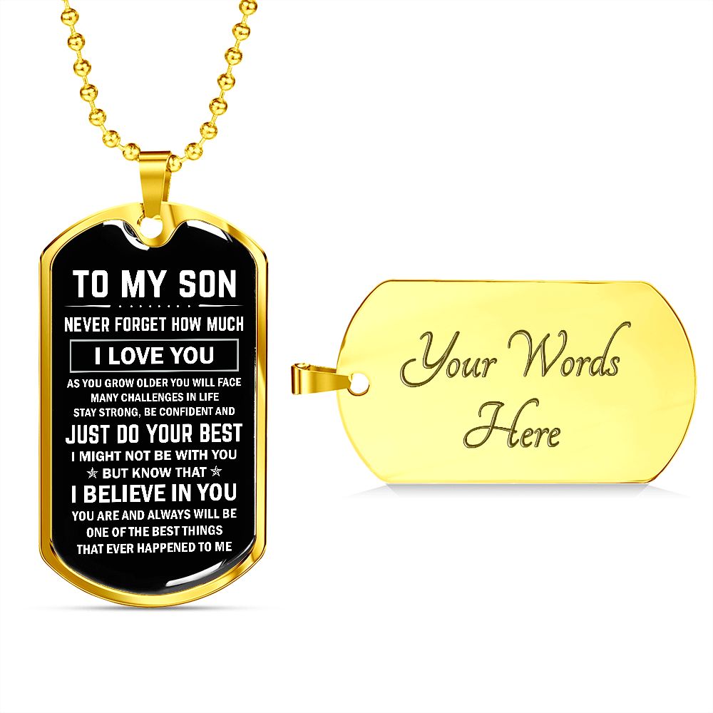 Son, As You Grow Older, Dog Tag Necklace, Holiday