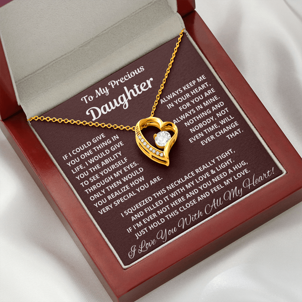 Daughter, If I Could Give You One Thing, Forever Love Necklace, Holiday