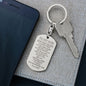 Son Gift, From Dad, Engraved Dog Tag Keychain