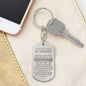 Soulmate Gift, Love Of My Life, Engraved Dog Tag Keychain