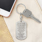 Son Gift, From Dad, Engraved Dog Tag Keychain