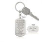 Son Gift, From Dad, Engraved Dog Tag Keychain