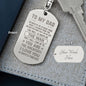 Dad Gift, The Man, Engraved Dog ag Keychain
