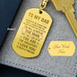 Dad Gift, The Man, Engraved Dog ag Keychain