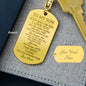 Son Gift, The Best Thing, Engraved Dog Tag Keychain
