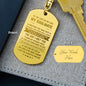 Soulmate Gift, Love Of My Life, Engraved Dog Tag Keychain