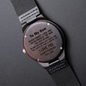To My Son Love Dad Engraved Wood Watch, Holiday