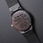 To Son Love Mom Engraved Wood Watch, Holiday