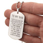 Dad Gift, The Man, Engraved Dog Tag Necklace