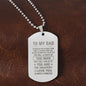Dad Gift, The Man, Engraved Dog Tag Necklace