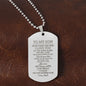 Son Gift, From Dad, The Best Thing, Engraved Dog Tag Necklace