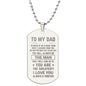 Dad Gift, The Man, Engraved Dog Tag Necklace