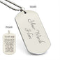 Dad Gift, The Man, Engraved Dog Tag Necklace