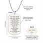 Son Gift, From Dad, The Best Thing, Engraved Dog Tag Necklace