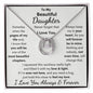 Daughter, I Squeezed This Necklace Really Tight, Lucky Charm Necklace, Holiday