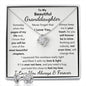 Granddaughter, I Squeezed This Necklace Really Tight, Love Knot Necklace & Earrings, Holiday