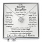 Daughter, I Squeezed This Necklace Really Tight, Love Knot Necklace & Earrings, Holiday